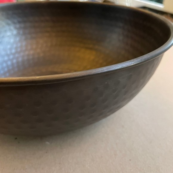 Decorative Hammered Copper Bowl - Picture 6 of 9
